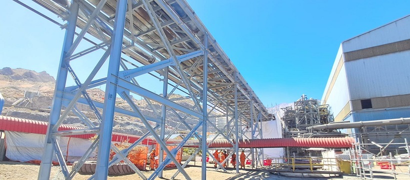 Intervienen 6.000 metros cuadrados de estructuras en la planta concentradora de Chacay para extender su vida útil